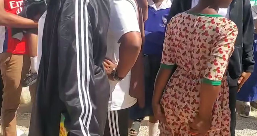 Our students having a farewell experience with children at TUMAINI FOUNDATION before leaving the
